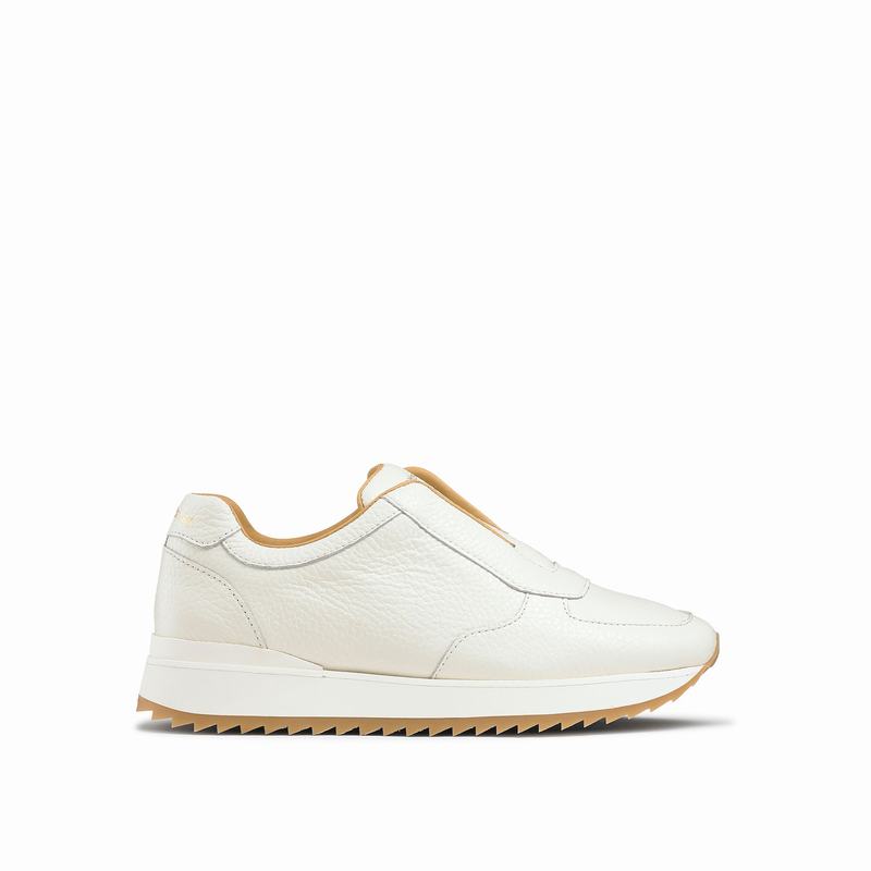 Russell & Bromley Catch Me Womens Platform Lace Sneakers White |YDQ9395ZZ|